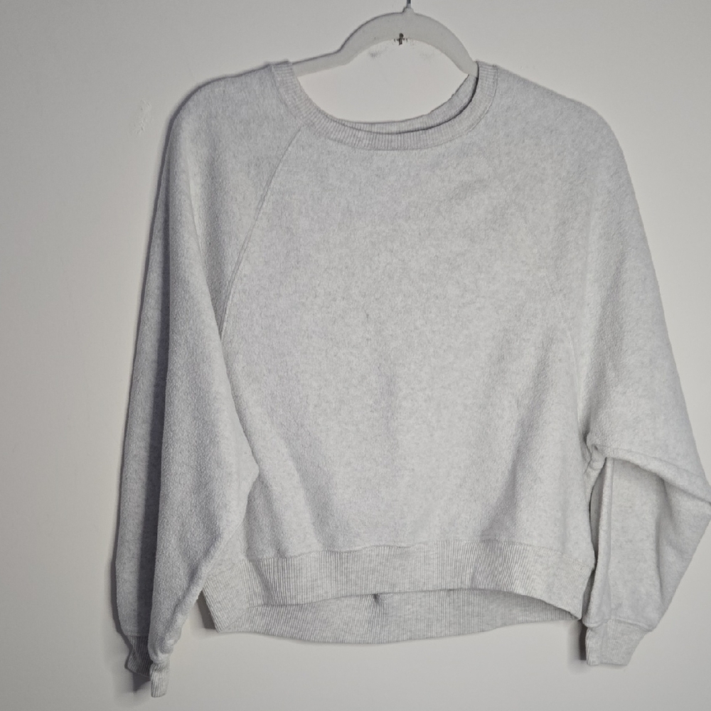 American Eagle Gray Inside Out Crewneck Sweatshirt Boxy Normcore Medium
